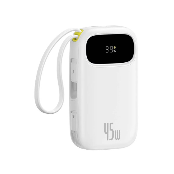 Портативный внешний аккумулятор Baseus EnerFill FC31 QPow 3C 20000mAh 22.5W Dual Cable White