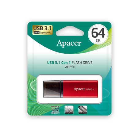 USB-накопитель Apacer AH25B 64GB Красный в интернет магазине Stels.kz