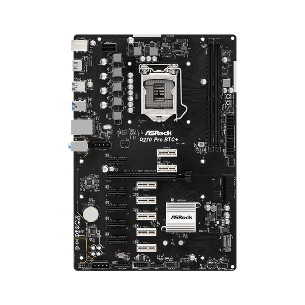 Купить не дорого Материнская плата ASRock Q270 PRO BTC+ в интернет магазине Stels.kz Материнская плата ASRock Q270 PRO BTC+ в интернет магазине Stels.kz