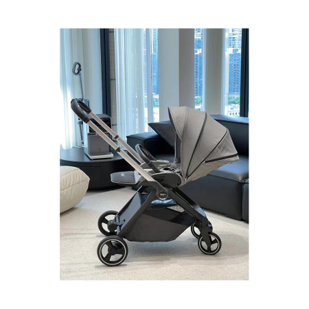 Детская коляска Qborn Kunpeng Two-way lightweight high landscape stroller Technology gray в интернет магазине Stels.kz
