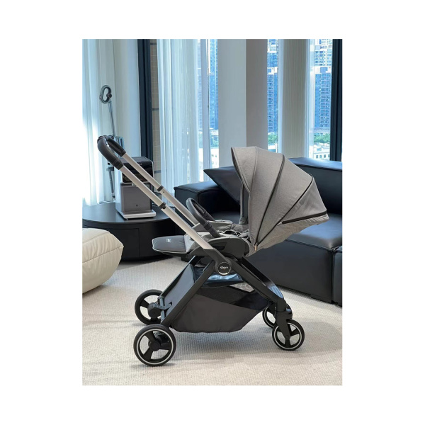 Детская коляска Qborn Kunpeng Two-way lightweight high landscape stroller Technology gray в интернет магазине Stels.kz