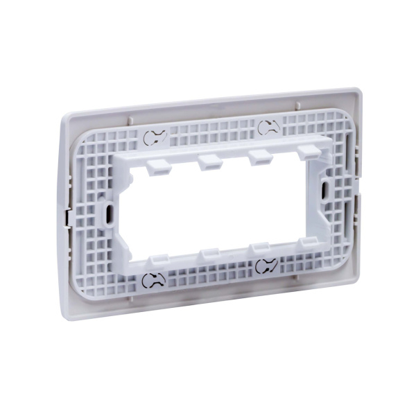 Каркас в сборе с рамкой под 4 модуля VIVA DKC 10245 белая в интернет магазине Stels.kz