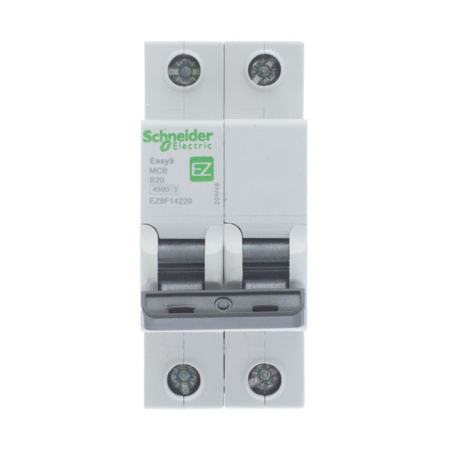 Автоматический выключатель SE EZ9F14220 EASY 9 2П 20A B 4.5кА 230В в интернет магазине Stels.kz