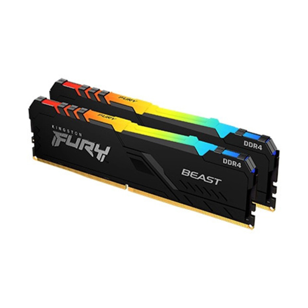 Комплект модулей памяти Kingston FURY Beast RGB KF436C17BBAK2/16 DDR4 16GB (Kit 2x8GB) 3600MHz Комплект модулей памяти Kingston FURY Beast RGB KF436C17BBAK2/16 DDR4 16GB (Kit 2x8GB) 3600MHz