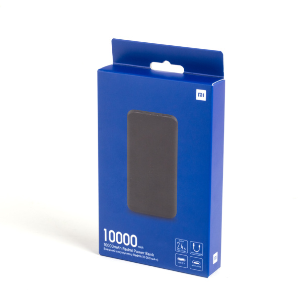Портативный внешний аккумулятор Xiaomi Redmi Power Bank 10000mAh Черный в интернет магазине Stels.kz