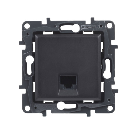 Информационная розетка одинарная Niloe Step RJ45 Кат.6e UTP Чёрный в интернет магазине Stels.kz