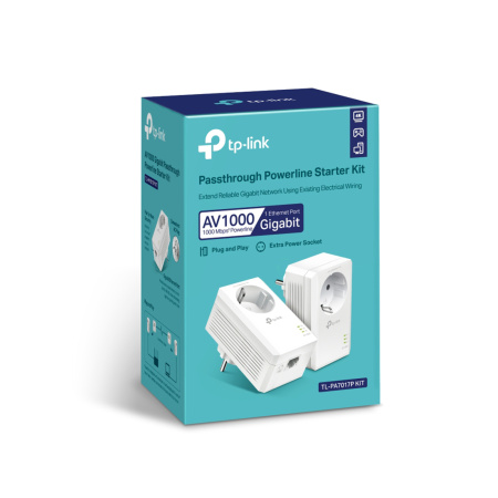 Комплект Powerline адаптеров TP-Link TL-PA7017P KIT в интернет магазине Stels.kz