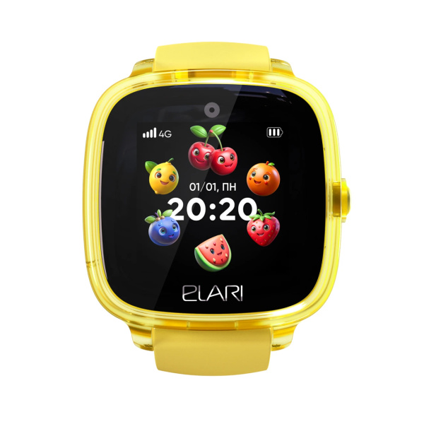 Смарт часы Elari KidPhone 4G Fresh Желтый в интернет магазине Stels.kz
