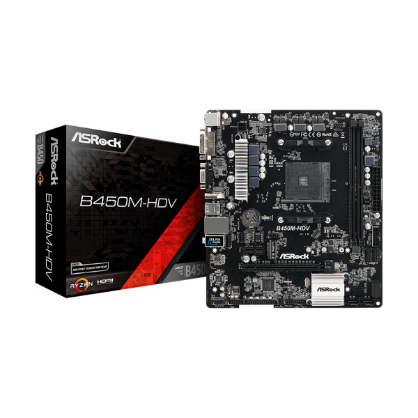 Материнская плата ASRock B450M-HDV R4.0 Материнская плата ASRock B450M-HDV R4.0
