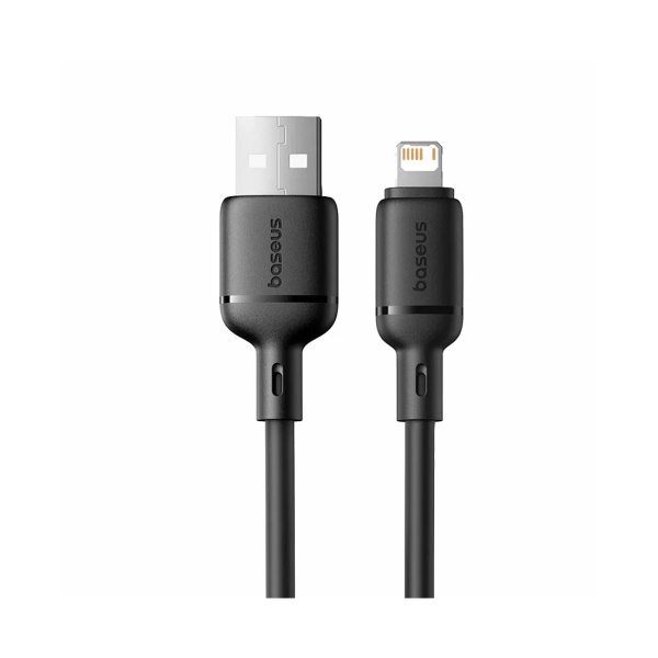 Интерфейсный кабель Baseus Silky USB to iP 2.4A 1m Black (P10377702113-00) в интернет магазине Stels.kz