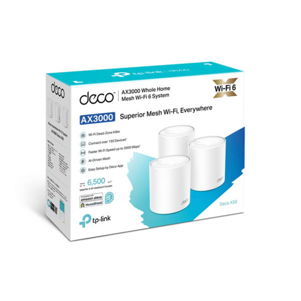 Купить не дорого Беспроводная MESH-система Wi-Fi TP-Link Deco X50(3-pack) в интернет магазине Stels.kz Беспроводная MESH-система Wi-Fi TP-Link Deco X50(3-pack) в интернет магазине Stels.kz