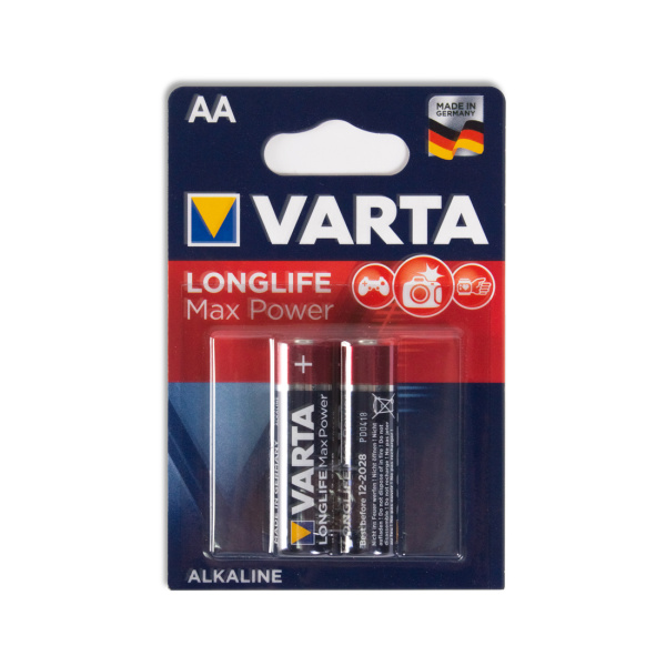 Батарейка VARTA Longlife Power Max Mignon 1.5V - LR6/AA 2 шт в блистере в интернет магазине Stels.kz