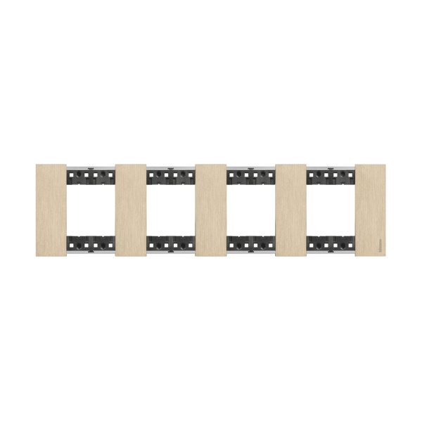 Рамка декоративная Bticino KA4802M4ZW Living Now 4 поста 8 модулей Золото