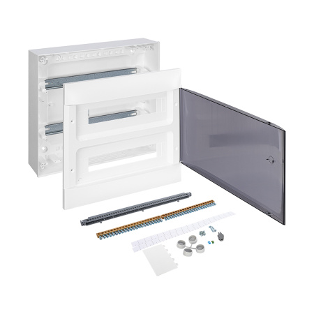 Щит навесной Legrand Practibox S 2х18 IP40 Дымчатая дверь в интернет магазине Stels.kz