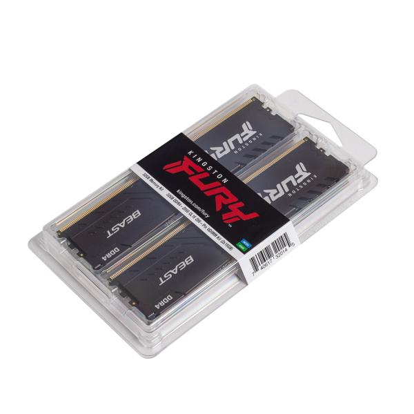Комплект модулей памяти Kingston FURY Beast KF426C16BB1K2/32 DDR4 32GB (Kit 2x16GB) 2666MHz в интернет магазине Stels.kz