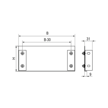 Заглушка цельная ТС DKC 150х50 в интернет магазине Stels.kz