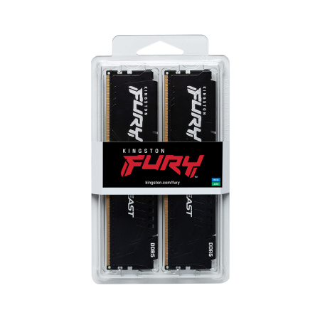 Комплект модулей памяти Kingston FURY Beast KF552C40BBK2-32 DDR5 32GB (Kit 2x16GB) 5200MHz в интернет магазине Stels.kz