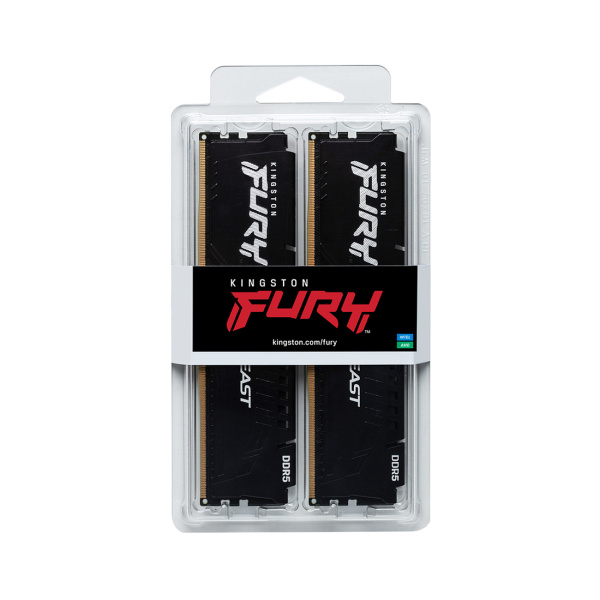 Купить не дорого Комплект модулей памяти Kingston FURY Beast KF552C40BBK2-32 DDR5 32GB (Kit 2x16GB) 5200MHz в интернет магазине Stels.kz Комплект модулей памяти Kingston FURY Beast KF552C40BBK2-32 DDR5 32GB (Kit 2x16GB) 5200MHz в интернет магазине Stels.kz