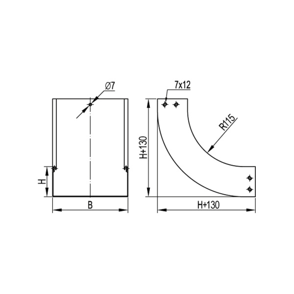 Угол CS 90 вертикальный внутренний 90° DKC 300x100 в комплекте в интернет магазине Stels.kz