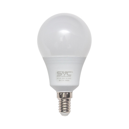 Эл. лампа светодиодная SVC LED G45-9W-E14-4500К, Нейтральный