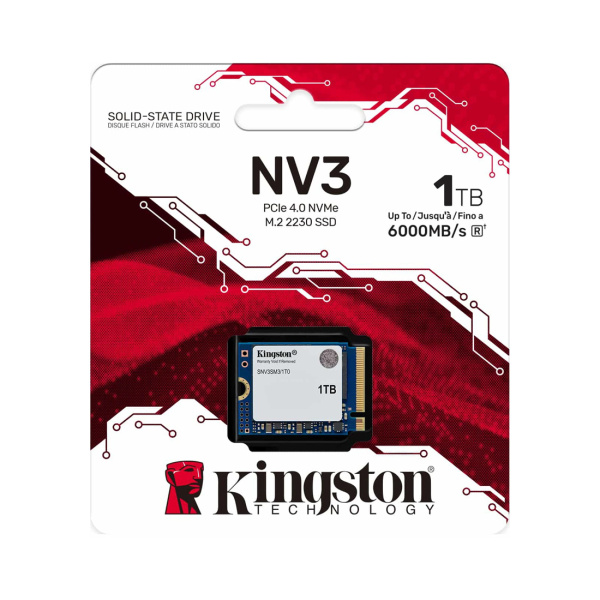 Купить не дорого Твердотельный накопитель SSD Kingston SNV3SM3/1T0 1TB Mini M.2 2230 PCIe Gen4 x4 в интернет магазине Stels.kz Твердотельный накопитель SSD Kingston SNV3SM3/1T0 1TB Mini M.2 2230 PCIe Gen4 x4 в интернет магазине Stels.kz