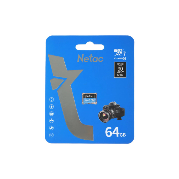Карта памяти Netac NT02P500STN-064G-S U1/C10 64GB в интернет магазине Stels.kz