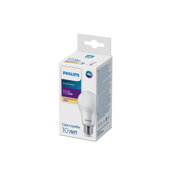 Лампа Philips Ecohome LED Bulb 15W 1350lm E27 830 RCA в интернет магазине Stels.kz