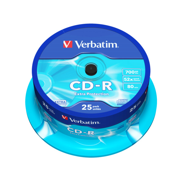 Диск CD-R Verbatim (43432) 700MB 25штук Незаписанный в интернет магазине Stels.kz