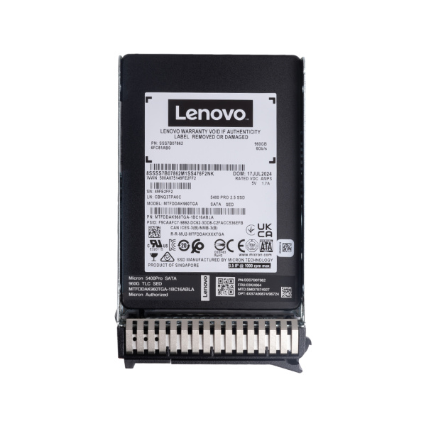 Твердотельный накопитель SSD Lenovo ThinkSystem 2.5" Multi Vendor 960GB RI v2 в интернет магазине Stels.kz
