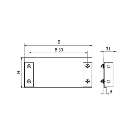 Заглушка цельная ТС DKC 100х50 в интернет магазине Stels.kz