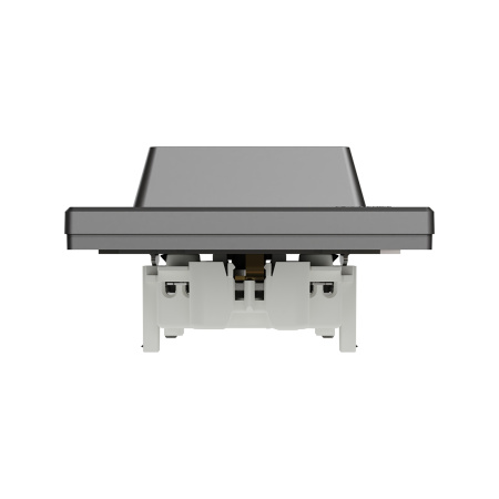 Розетка двойная SE EPH9900171 Asfora с заземлением в сборе вин.клеммы антрацит в интернет магазине Stels.kz