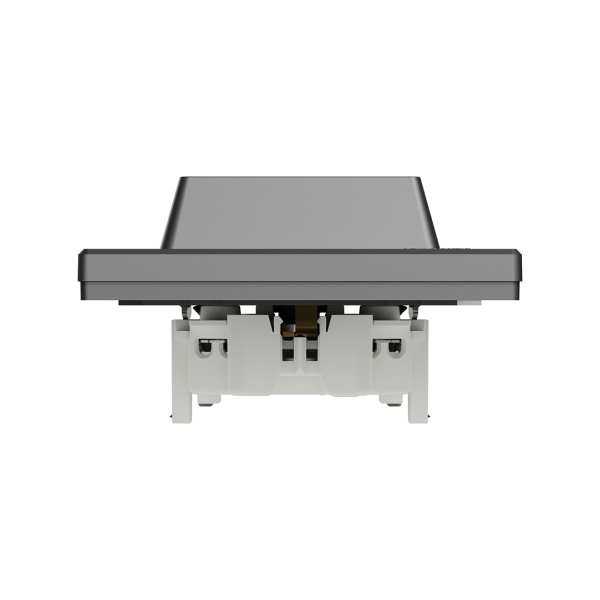 Розетка двойная SE EPH9900171 Asfora с заземлением в сборе вин.клеммы антрацит в интернет магазине Stels.kz