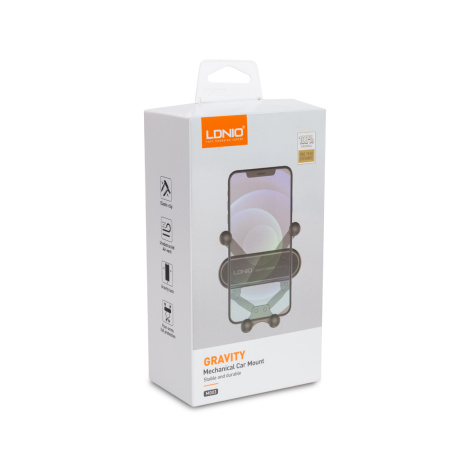 Автомобильный держатель для телефона LDNIO Gravyty MG03, Зажим Чёрный в интернет магазине Stels.kz