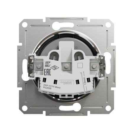 Розетка без заземления SE EPH3000171 Asfora механизм антрацит в интернет магазине Stels.kz