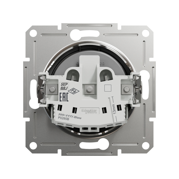 Розетка без заземления SE EPH3000171 Asfora механизм антрацит в интернет магазине Stels.kz