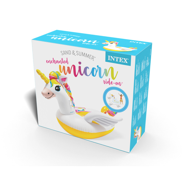 Надувная игрушка Intex 57561NP в форме единорога для плавания в интернет магазине Stels.kz