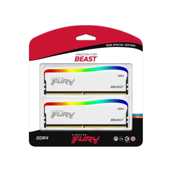 Купить не дорого Комплект модулей памяти Kingston FURY Beast RGB KF432C16BWAK2/16 DDR4 16GB (Kit 2x8GB) 3200MHz в интернет магазине Stels.kz Комплект модулей памяти Kingston FURY Beast RGB KF432C16BWAK2/16 DDR4 16GB (Kit 2x8GB) 3200MHz в интернет магазине Stels.kz