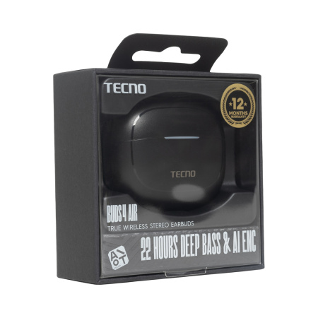 Наушники TECNO Buds 4 Air BD04 Air Black в интернет магазине Stels.kz