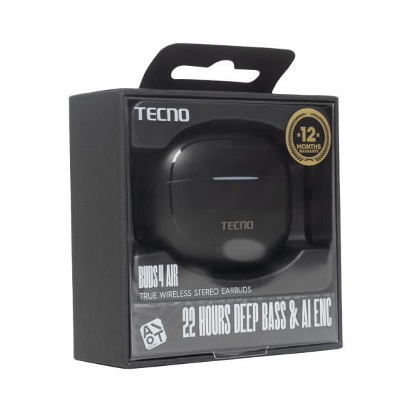 Наушники TECNO Buds 4 Air BD04 Air Black в интернет магазине Stels.kz