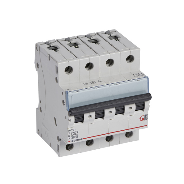 Автоматический выключатель Legrand 404076 4П С 63A TX3 6000 6kA