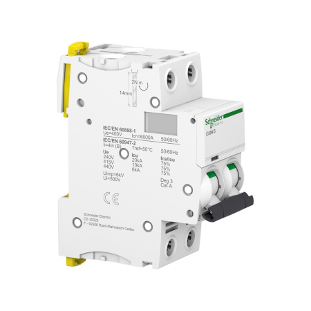 Автоматический выключатель SE A9F78225 Acti9 iC60N 2P 25А B 6кА в интернет магазине Stels.kz