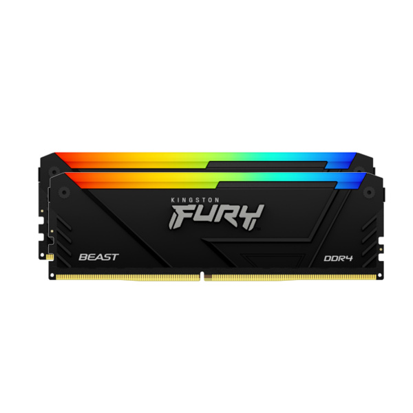 Комплект модулей памяти Kingston FURY Beast RGB KF432C16BB2AK2/16 DDR4 16GB (Kit 2x8GB) 3200MHz в интернет магазине Stels.kz