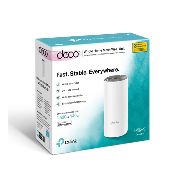 Беспроводная MESH-система Wi-Fi TP-Link Deco E4 (1-pack) в интернет магазине Stels.kz