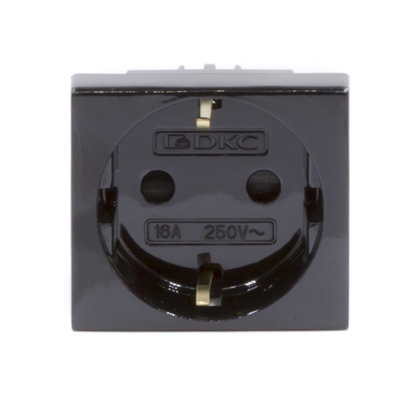 Розетка силовая серии Viva DKC 45205 2Р+Е со шторками черная