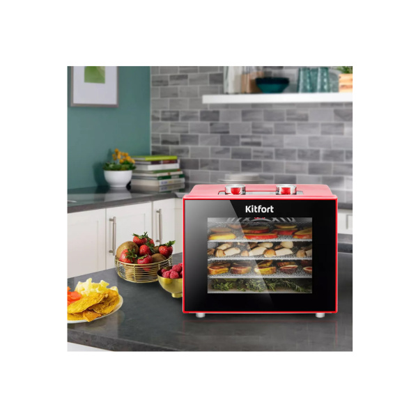 Сушилка для овощей и фруктов Kitfort КТ-1915-2 (красная) в интернет магазине Stels.kz