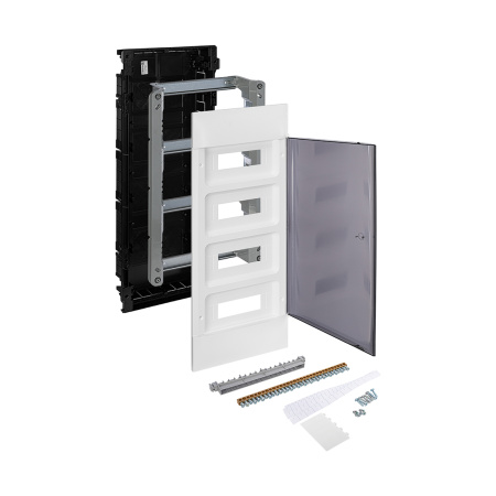 Щит встраиваемый Legrand Practibox S 4х12 IP40 Дымчатая дверь в интернет магазине Stels.kz