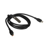 Интерфейсный кабель Baseus Pudding Type-C to Type-C 100W 1.2m Black (P10355702111-B1) в интернет магазине Stels.kz