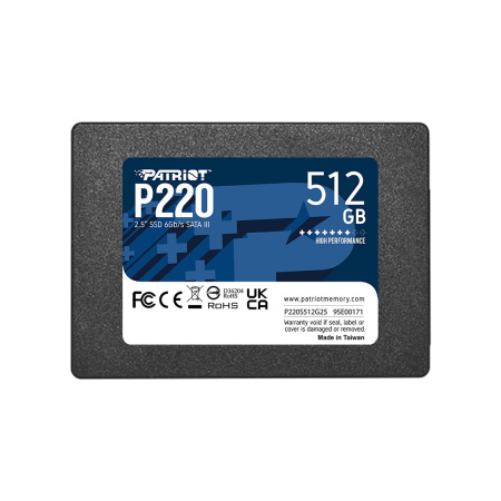 Твердотельный накопитель SSD Patriot P220 512GB SATA III в интернет магазине Stels.kz