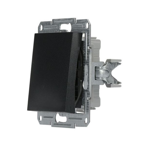 Выключатель одноклавишный SE EPH0100171 Asfora 10AX антрацит в интернет магазине Stels.kz