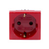 Розетка силовая серии Viva DKC 45015 2Р+Е со шторками красная в интернет магазине Stels.kz